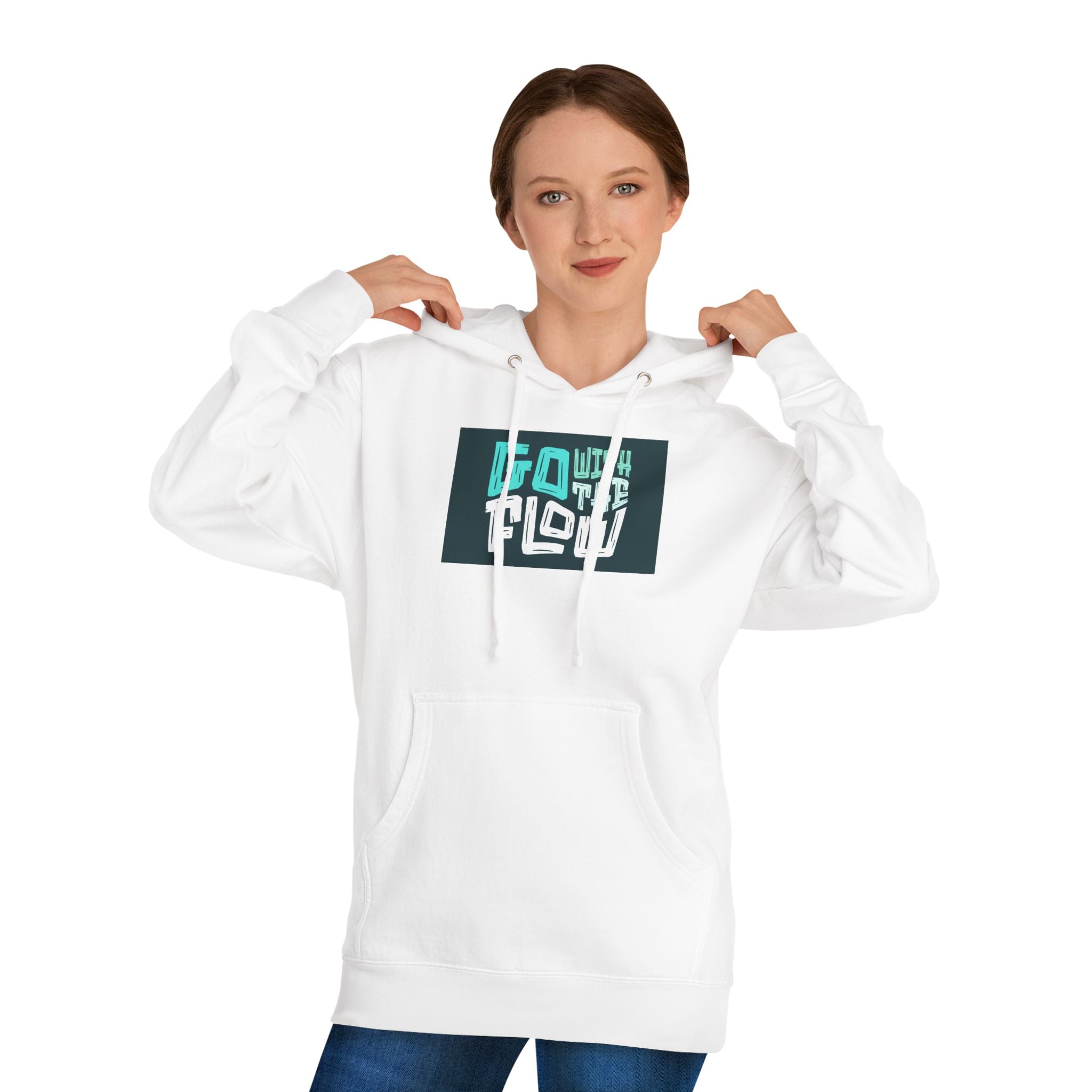 Go With The Flow Hoodie – Graphic Relaxed-Fit Pullover- Lane Seven LS 14001