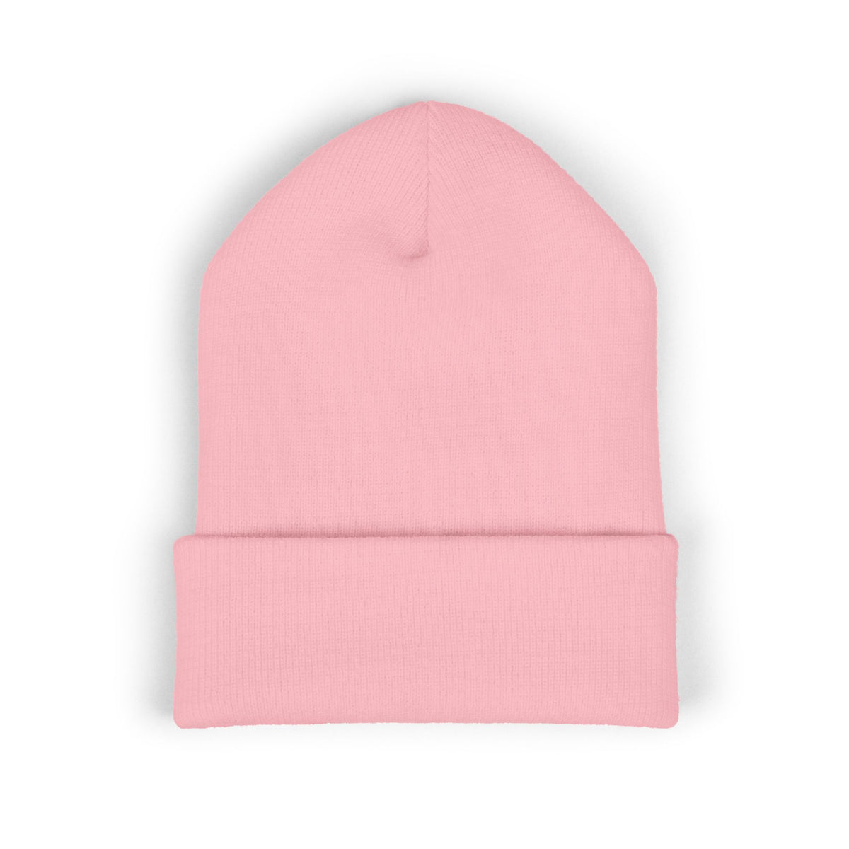 Embroidered Geometric Logo Beanie — Cuffed Winter Hat
