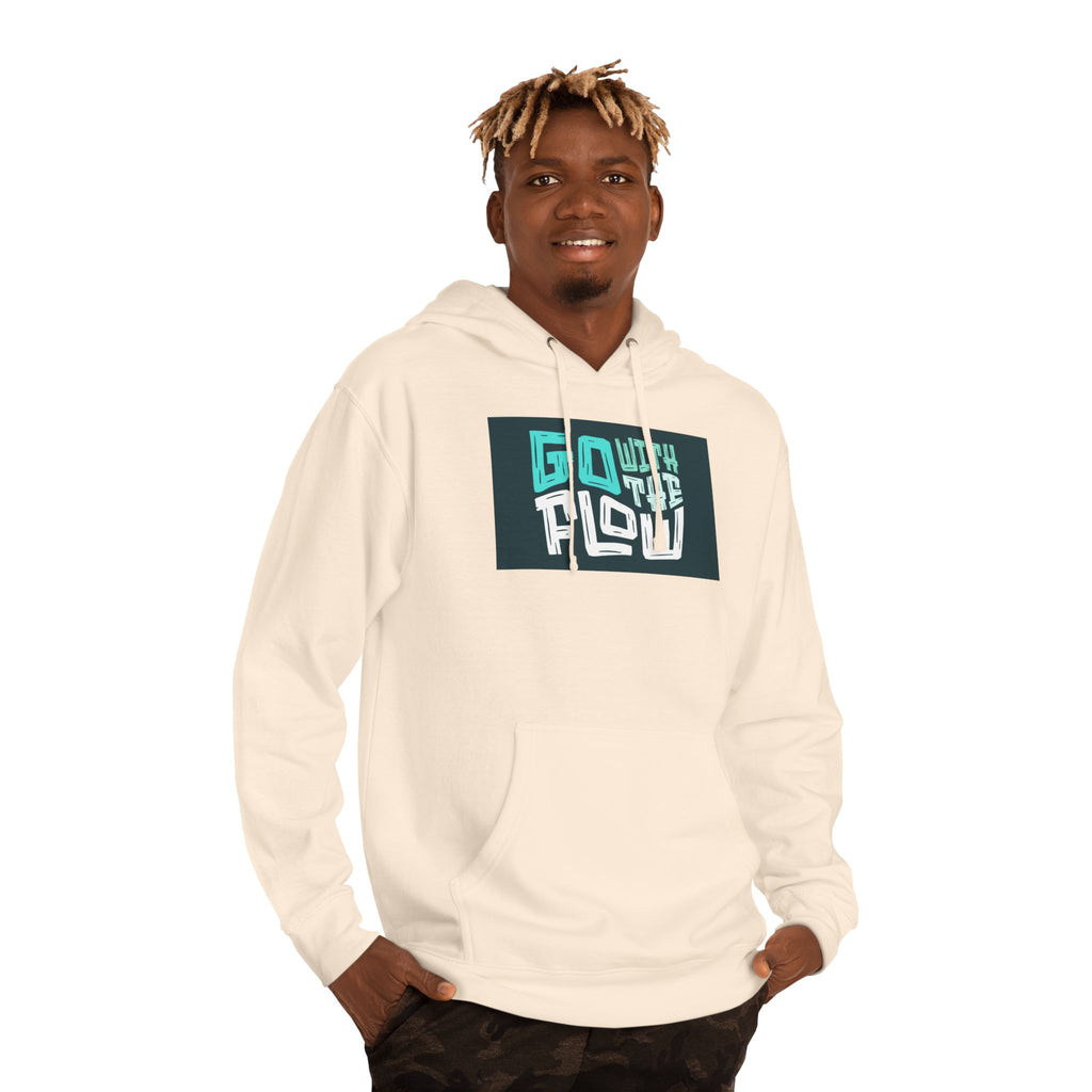 Go With The Flow Hoodie – Graphic Relaxed-Fit Pullover- Lane Seven LS 14001