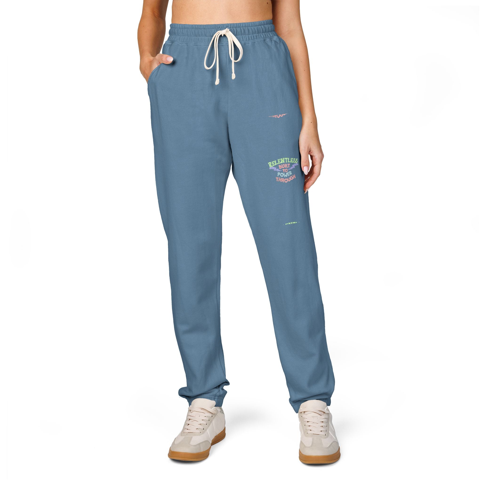 Charcoal 'Good Vibes' Graphic Sweatpants — Cozy Streetwear Joggers - Comfort Colors 1469