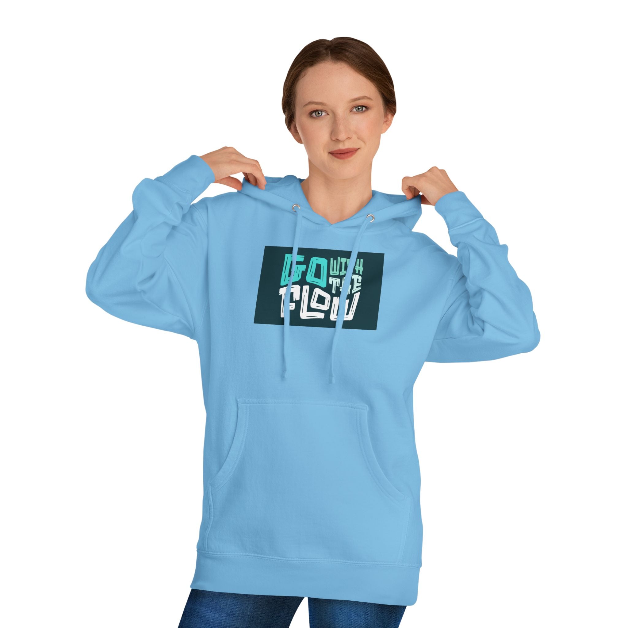 Go With The Flow Hoodie – Graphic Relaxed-Fit Pullover- Lane Seven LS 14001