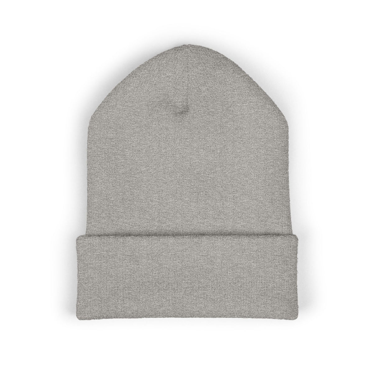 Embroidered Geometric Logo Beanie — Cuffed Winter Hat