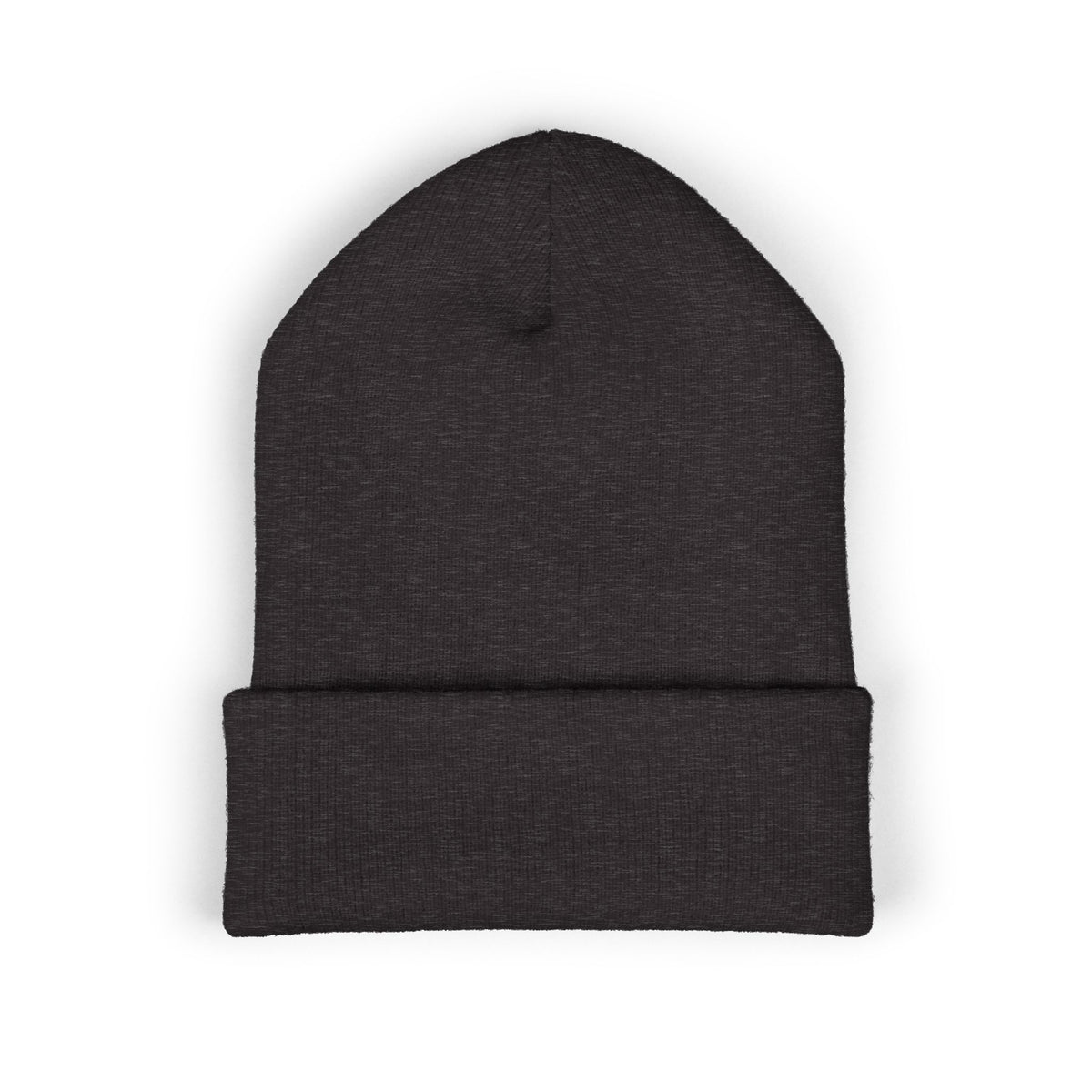 Embroidered Geometric Logo Beanie — Cuffed Winter Hat