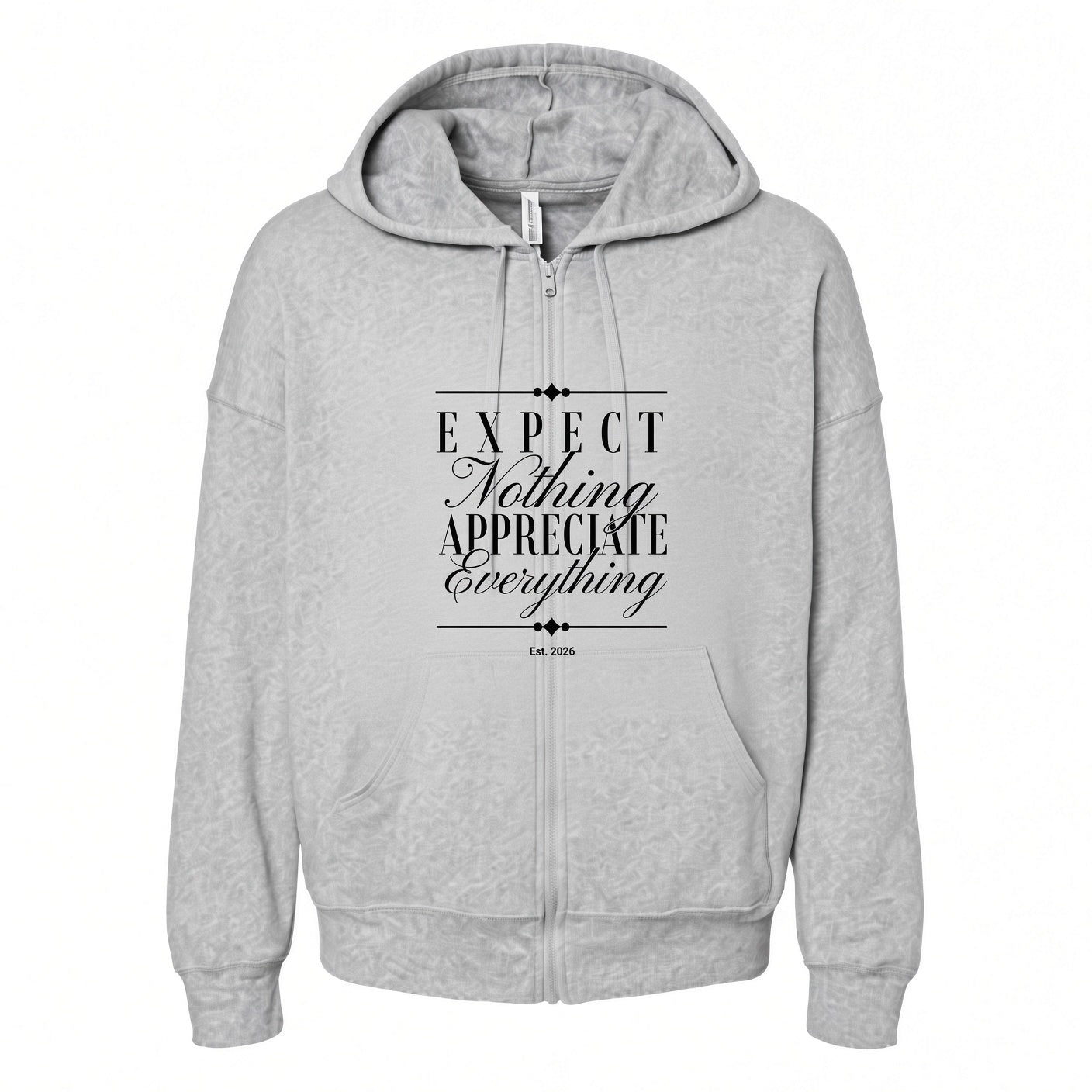 Classic Full-Zip Unisex Hoodie — Sponge Fleece Sweatshirt - Bella + Canvas 3759