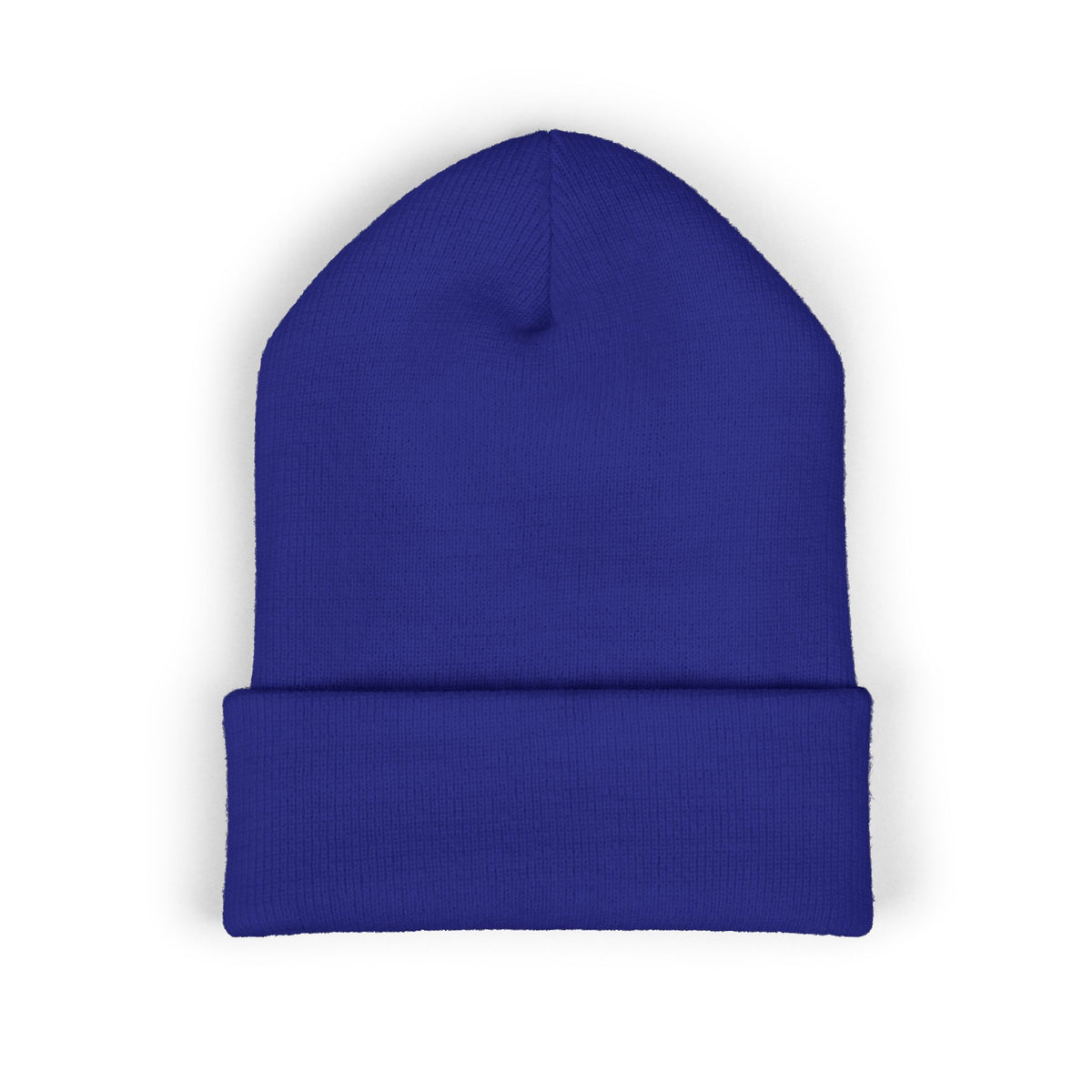 Embroidered Geometric Logo Beanie — Cuffed Winter Hat