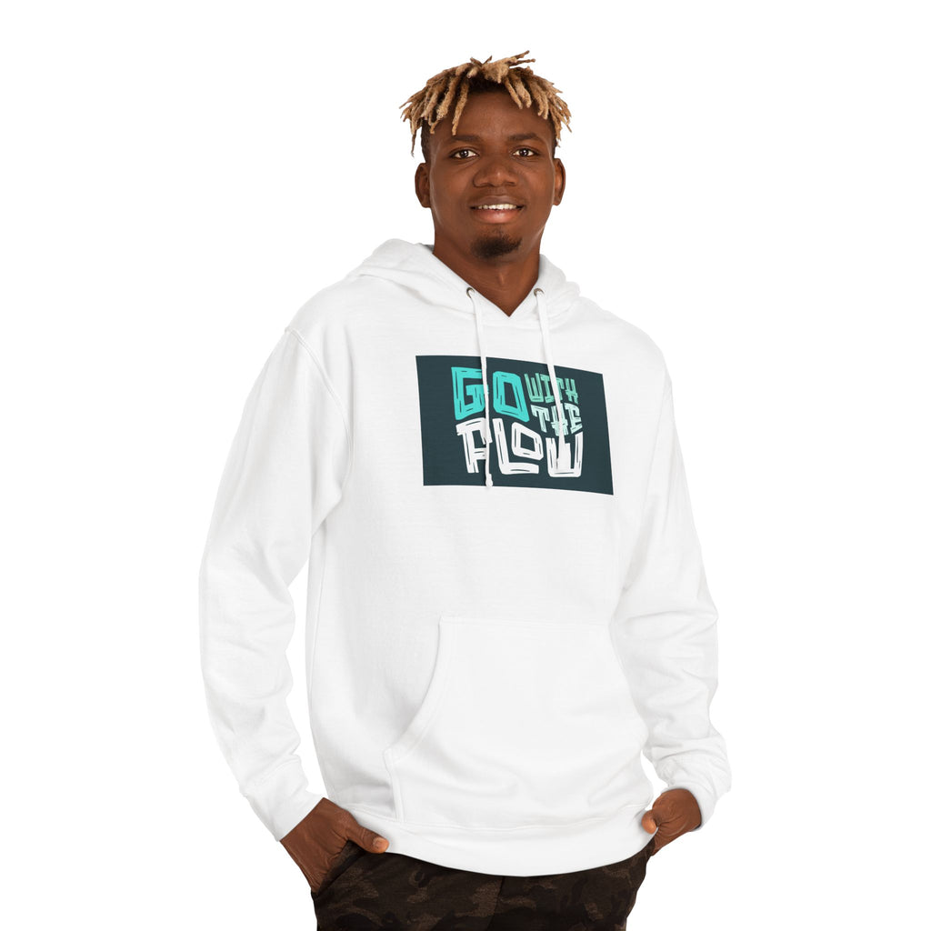 Go With The Flow Hoodie – Graphic Relaxed-Fit Pullover- Lane Seven LS 14001
