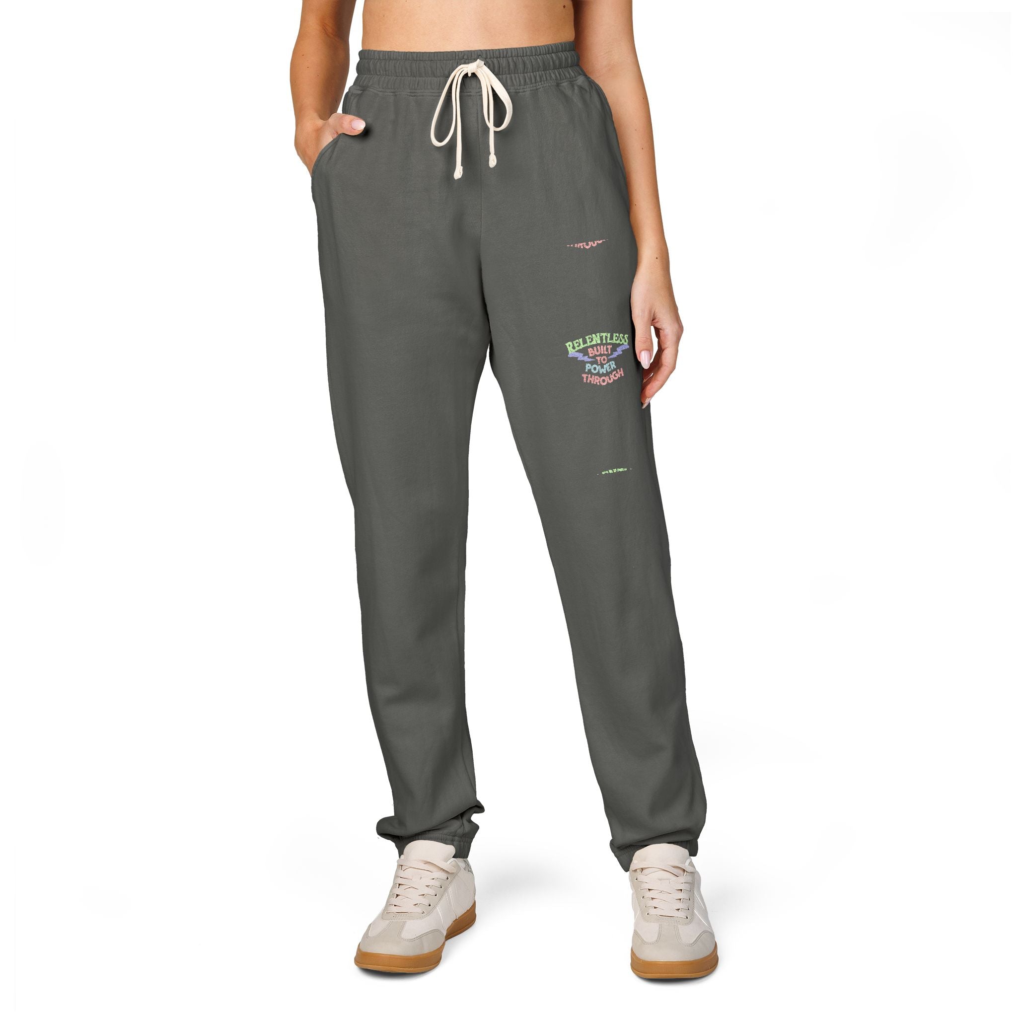 Charcoal 'Good Vibes' Graphic Sweatpants — Cozy Streetwear Joggers - Comfort Colors 1469