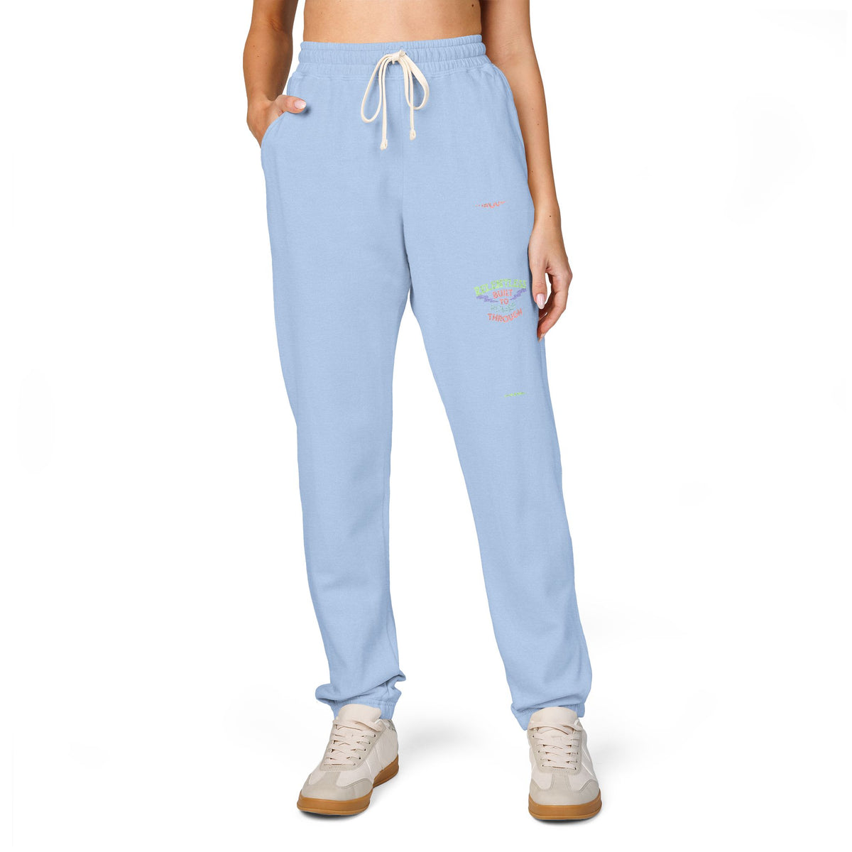 Charcoal 'Good Vibes' Graphic Sweatpants — Cozy Streetwear Joggers - Comfort Colors 1469