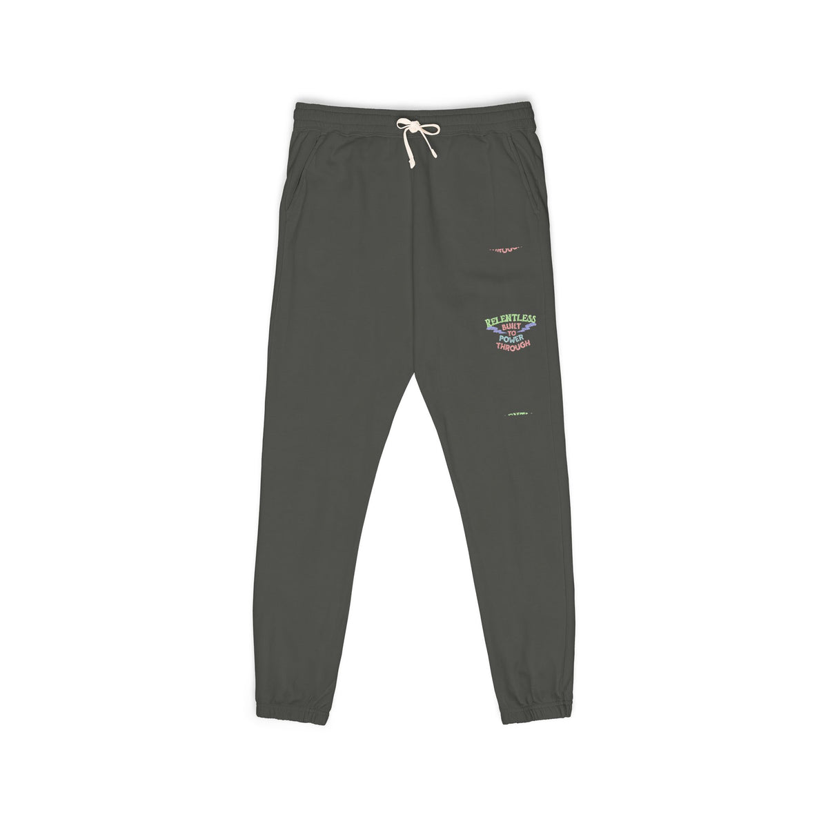 Charcoal 'Good Vibes' Graphic Sweatpants — Cozy Streetwear Joggers - Comfort Colors 1469