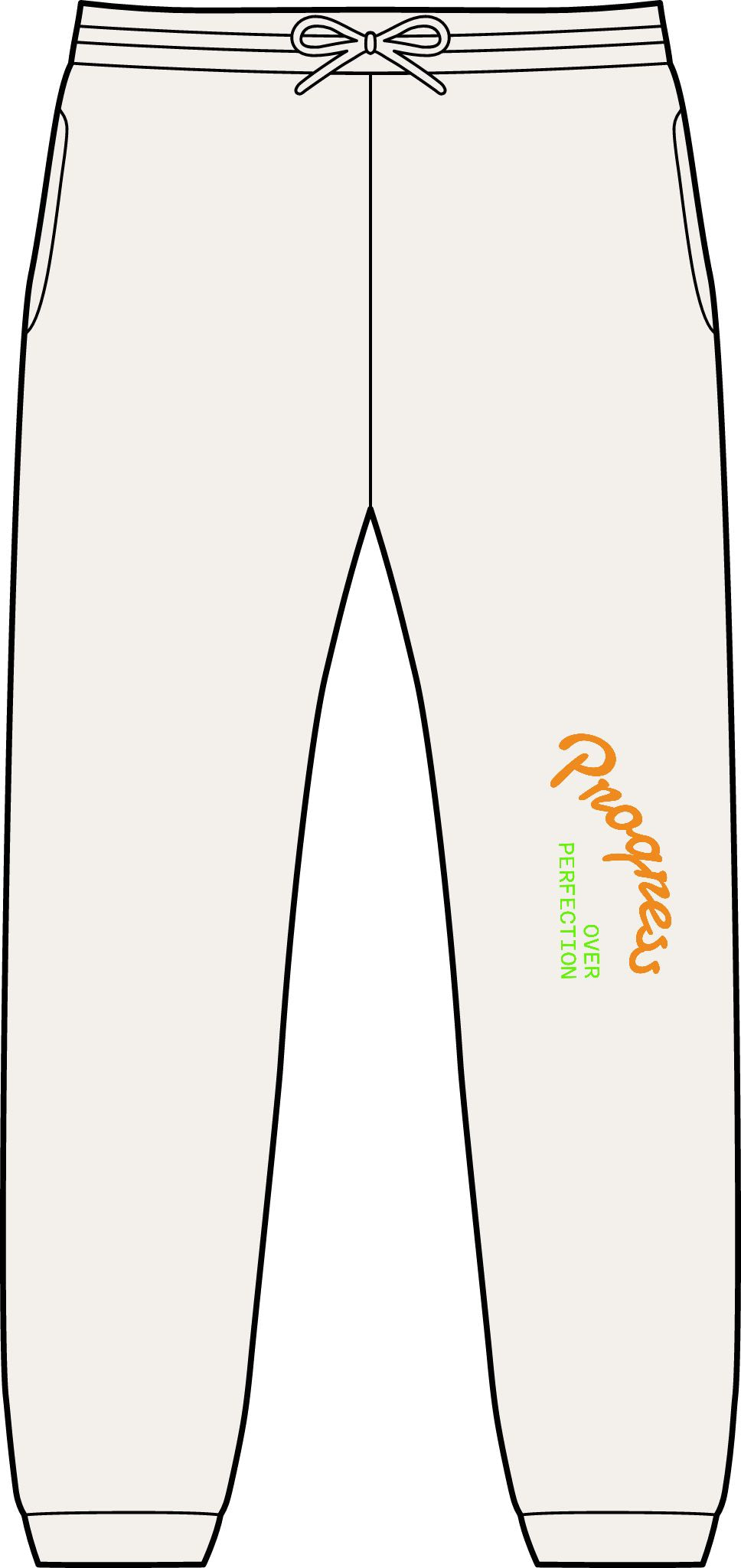 Flyer Joggers — Minimal Curved Text Side Pocket Sweatpants- Stanley Stella SXU006