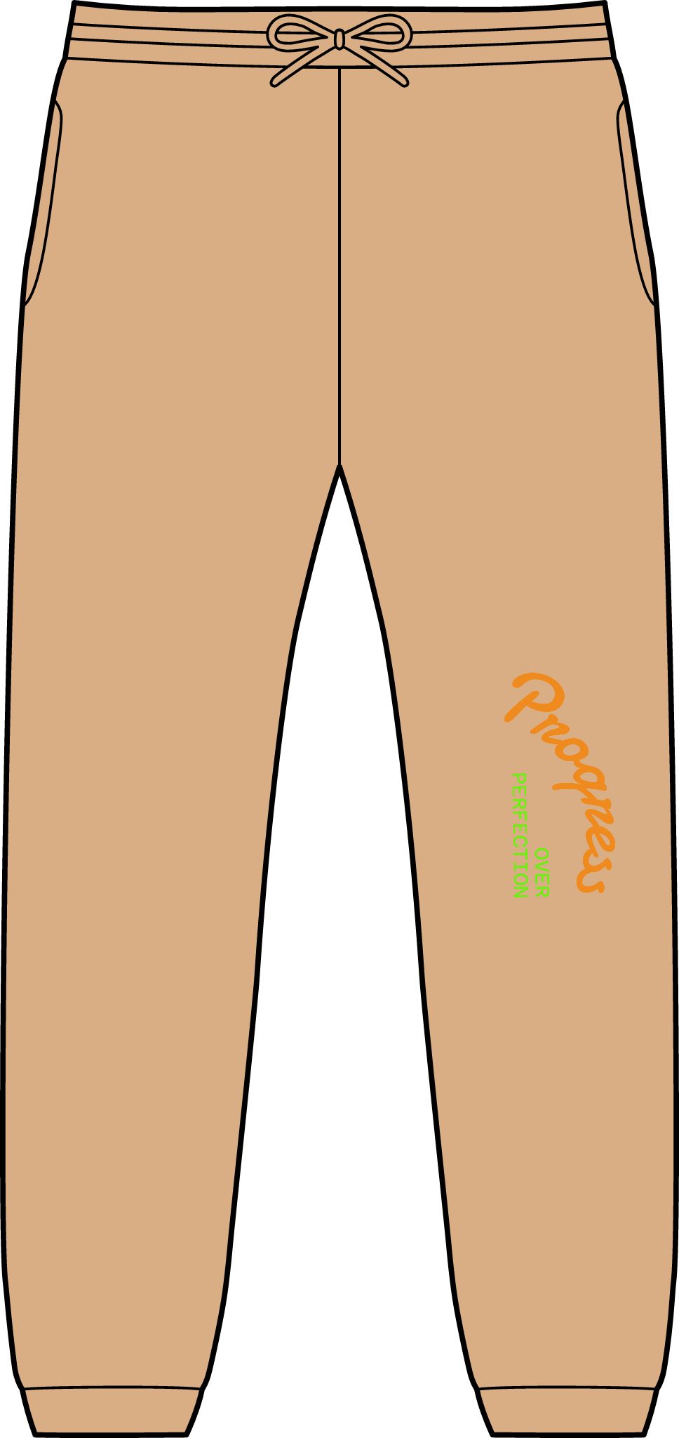 Flyer Joggers — Minimal Curved Text Side Pocket Sweatpants- Stanley Stella SXU006