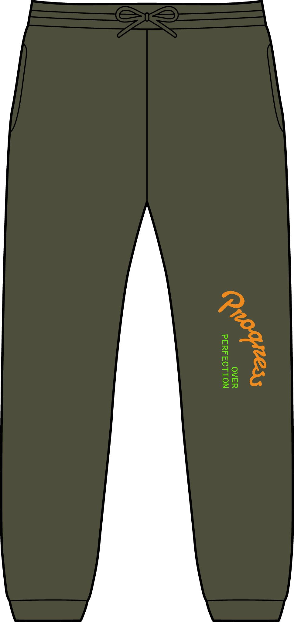 Flyer Joggers — Minimal Curved Text Side Pocket Sweatpants- Stanley Stella SXU006