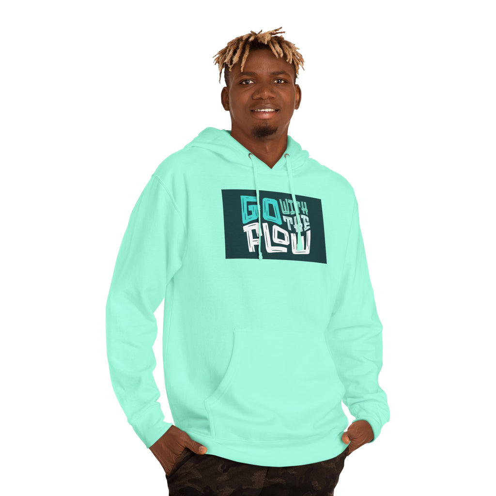 Go With The Flow Hoodie – Graphic Relaxed-Fit Pullover- Lane Seven LS 14001