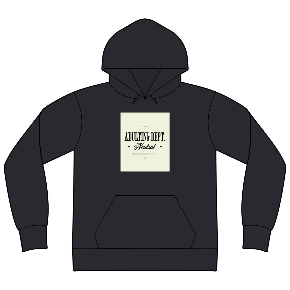 Express Yourself Hoodie — Minimal Center-Print Fleece Pullover