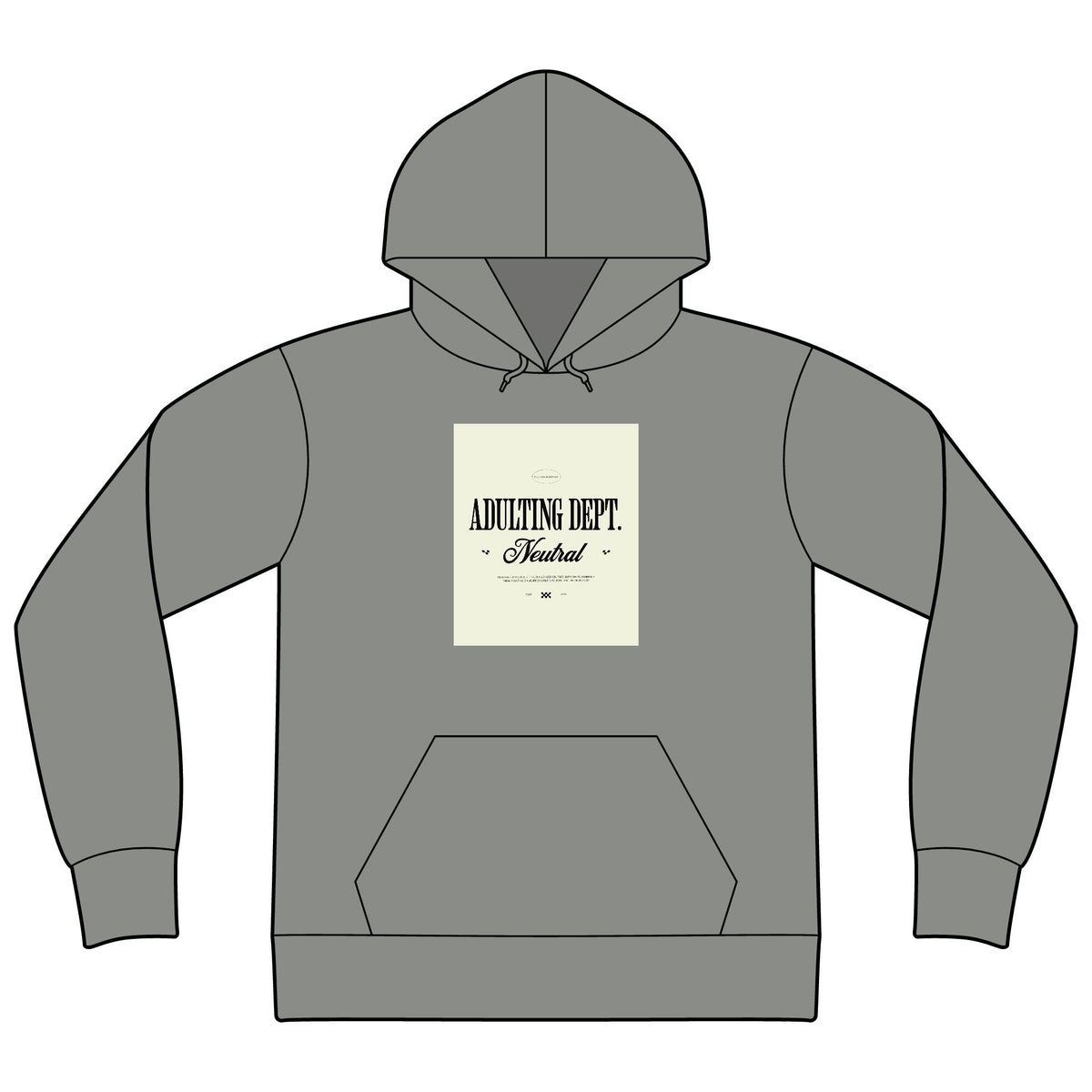 Express Yourself Hoodie — Minimal Center-Print Fleece Pullover