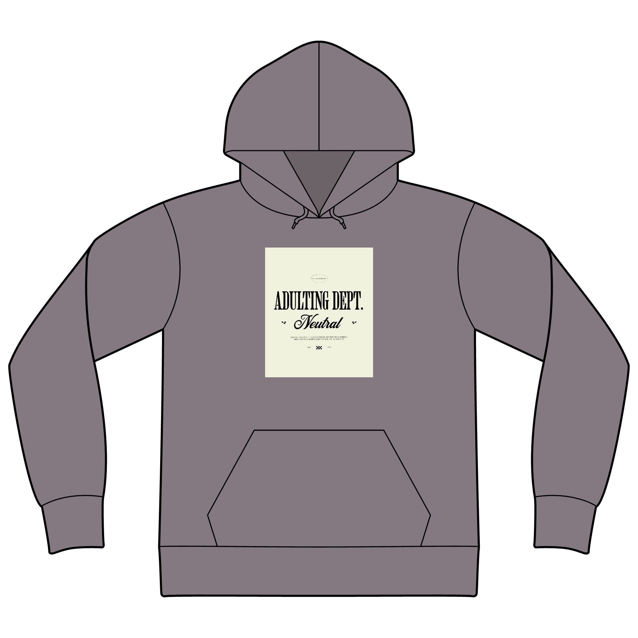 Express Yourself Hoodie — Minimal Center-Print Fleece Pullover
