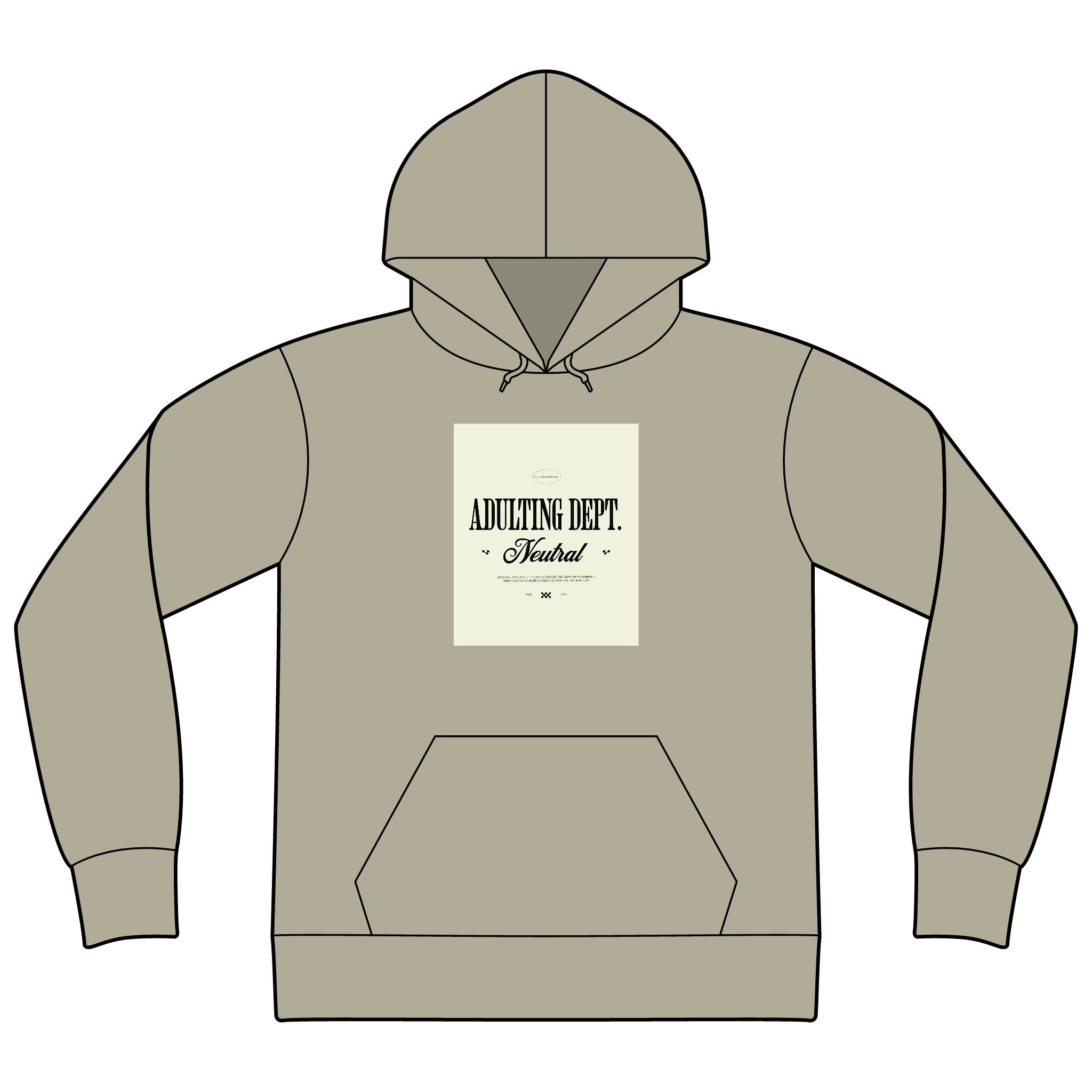 Express Yourself Hoodie — Minimal Center-Print Fleece Pullover