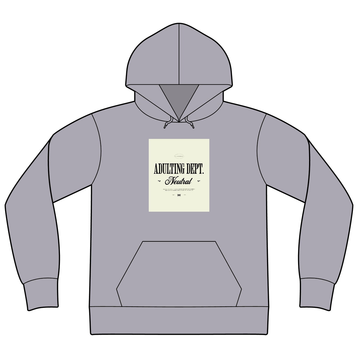 Express Yourself Hoodie — Minimal Center-Print Fleece Pullover