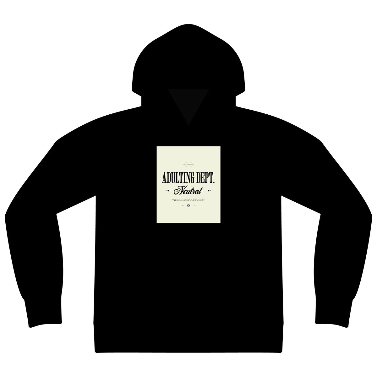 Express Yourself Hoodie — Minimal Center-Print Fleece Pullover