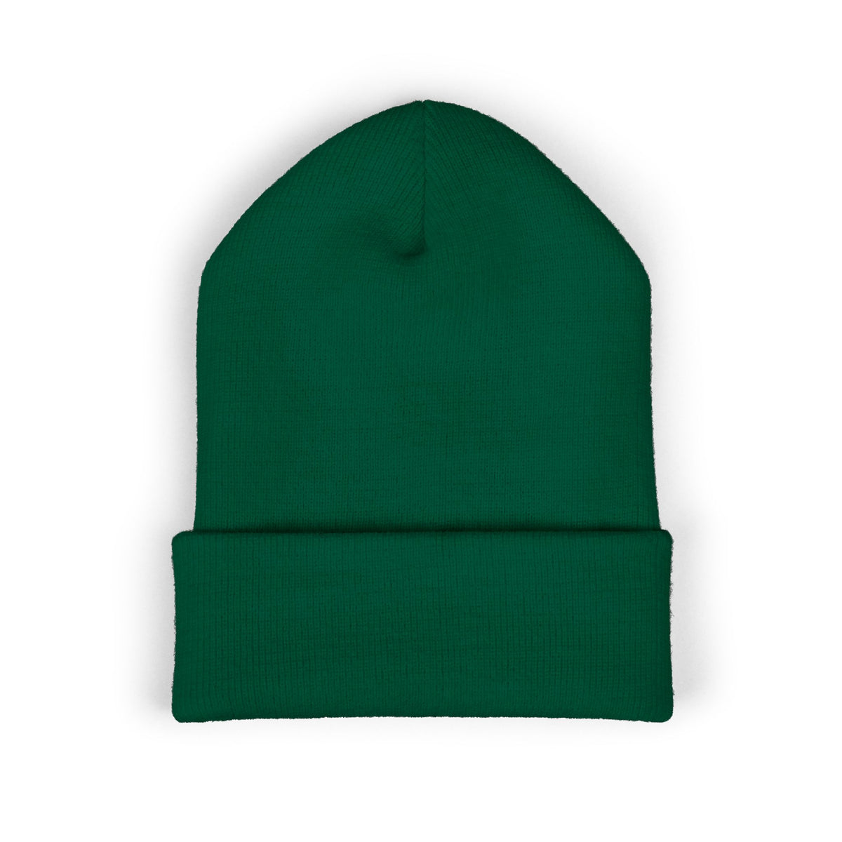 Embroidered Geometric Logo Beanie — Cuffed Winter Hat