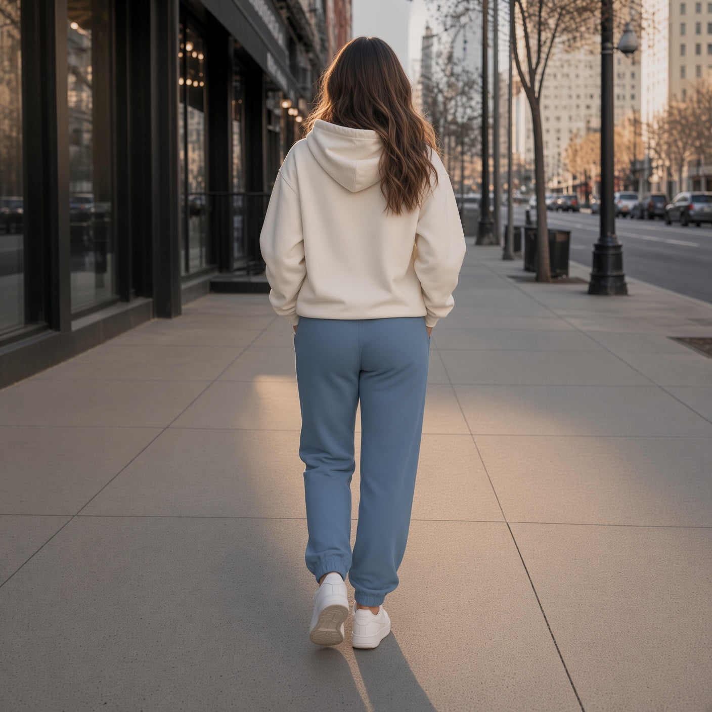 Flyer Joggers — Minimal Curved Text Side Pocket Sweatpants- Stanley Stella SXU006
