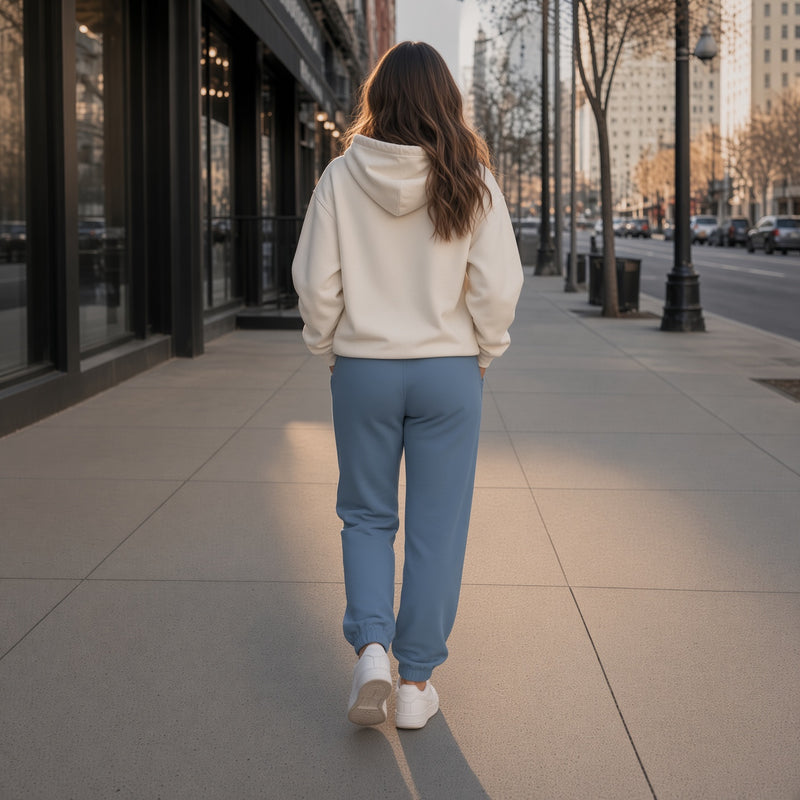 Flyer Joggers — Minimal Curved Text Side Pocket Sweatpants- Stanley Stella SXU006