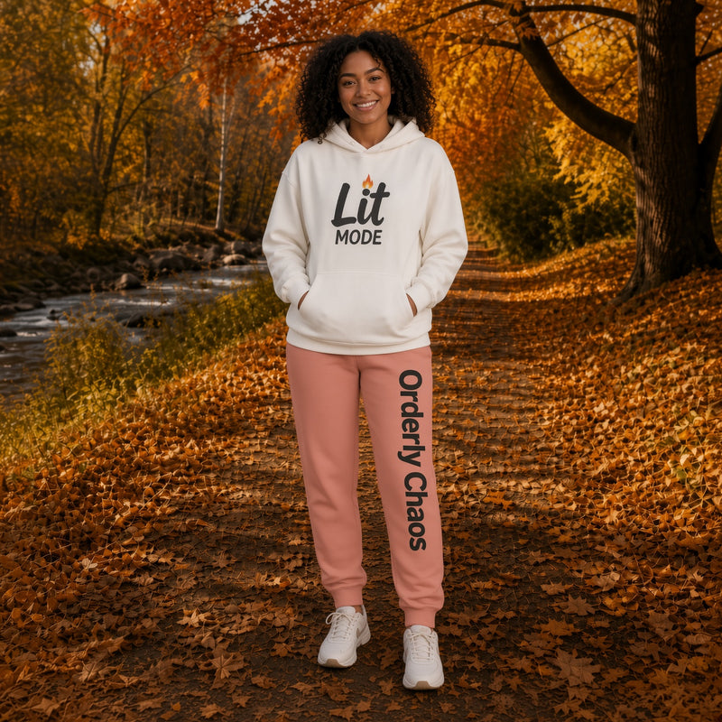 Sweatpants — 'We Grind So Hard' Minimal Side Script Cozy Joggers - Bella + Canvas 4737